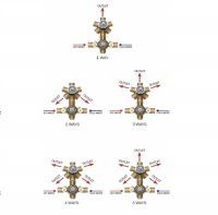 M00673 030  COSMO/2 Комплект душової системи (зовнішня частина + внутрішня частина+ручний душ+ верхній душ) , хром (1 сорт) Bossini фото 2