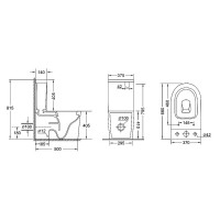 Унітаз Jay підлоговий 680х370х815 мм з сидінням Slim Duroplast/ Soft-close White Qtap QTAP фото 1