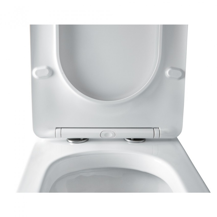 Унітаз Jay підлоговий 680х370х815 мм з сидінням Slim Duroplast/ Soft-close White Qtap QTAP фото 4