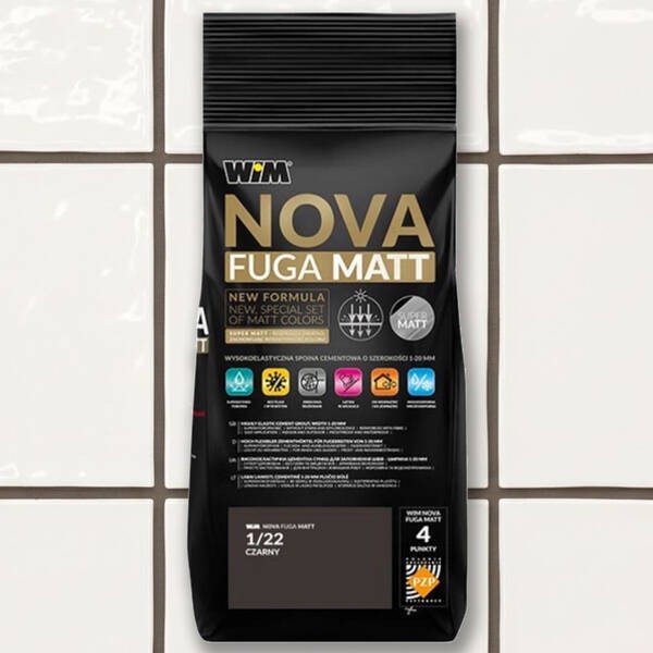 Зат WIM  NOVA FUGA MATT 1/22  2кг чорний WIM фото 2