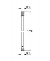 28388KF1 Silverflex Душовий шланг-1,75 м, чорний (1 сорт) GROHE фото 1