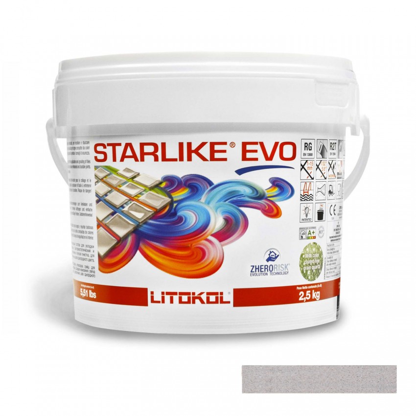 Клей-зат STARLIKE EVO 110/2.5кг Сірий перламутр (1 сорт) Litokol