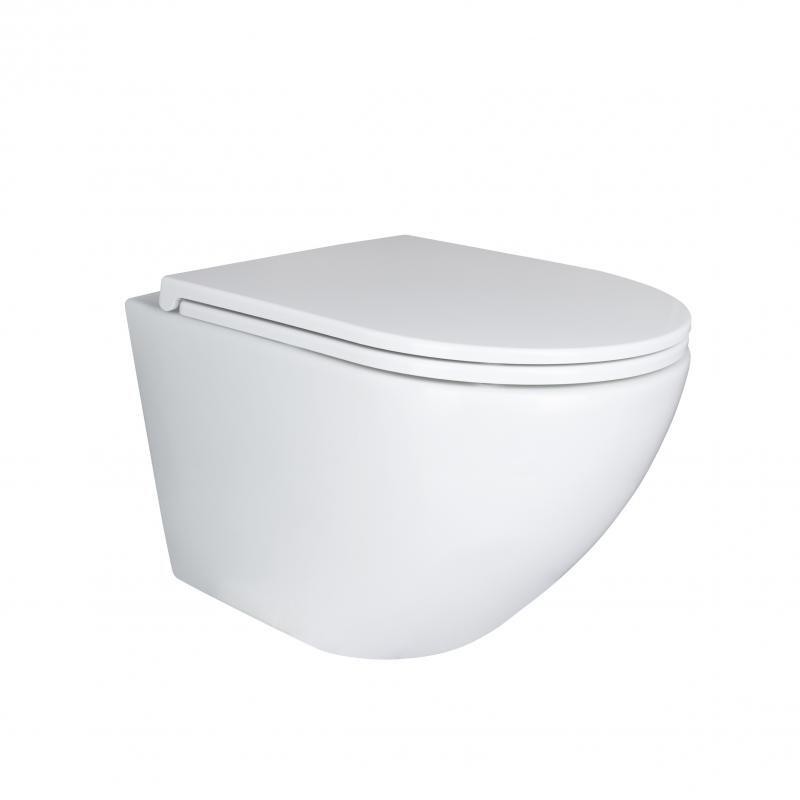 Qtap Robin унітаз підвісний Ultra Quiet сидіння Slim Duroplast/ Soft-close/ Quick relase 490x370x360mm WHITE QTAP