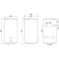 Водонагрівач електричний 80 л SLIM вертикальний, сухий ТЕН 2,0 кВт D80V20J(D)2-K Thermo Alliance Thermo Alliance фото 1