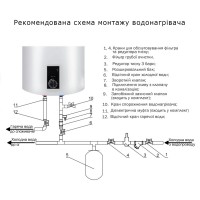 Водонагрівач електричний 80 л SLIM вертикальний, сухий ТЕН 2,0 кВт D80V20J(D)2-K Thermo Alliance Thermo Alliance фото 3