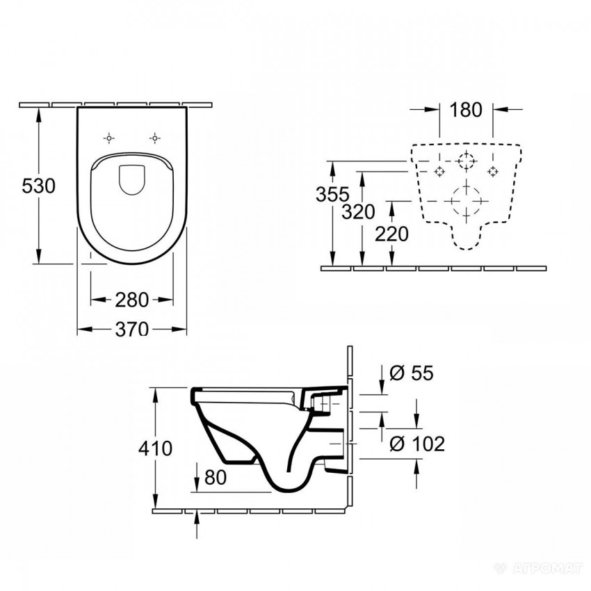 5684HR01 OMNIA ARCHITECTURA Унітаз підвісний DirectFlush + 98M9C101 Кришка (1 сорт) VILLEROY  BOCH фото 3