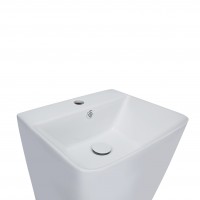 Раковина Tern підлогова моноблок з донним клапаном 440х380х830 мм White Qtap QTAP фото 3