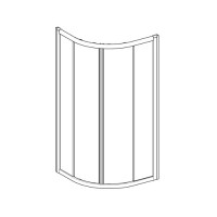 560.121.00.2 GEO Душова кабіна, 1/4 кола, 90х90см, h=190см, скло прозоре, проф.сріблястий (1 сорт) GEBERIT фото 1