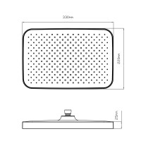 Лійка для верхнього душу Hlavova 330x220 мм прямокутна QTHLA107CRM45944 Chrome Qtap QTAP фото 1