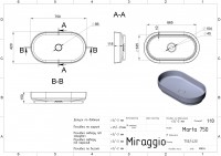 Умивальник MARTA 750 Miraggio MIRAGGIO фото 1