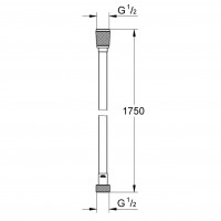 28388001 Silverflex Душовий шланг-1,75м (1 сорт) GROHE фото 2