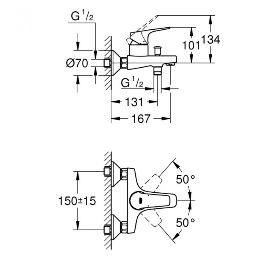 23772000 Start Flow Змішувач д/ванни (1 сорт) GROHE фото 1