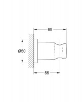 22117KF0 Rainshower Тримач ручного душу, чорний матовий (1 сорт) GROHE фото 1