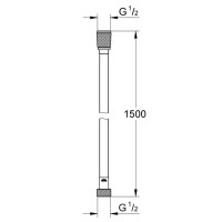 28364001 Silverflex Душовий Шланг 1,5м (1 сорт) GROHE фото 1