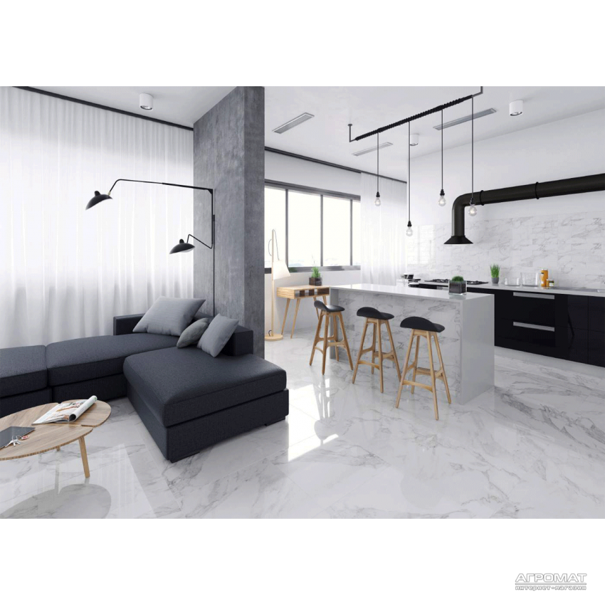 CARRARA WHITE SHINE (1 сорт) Argenta Ceramica