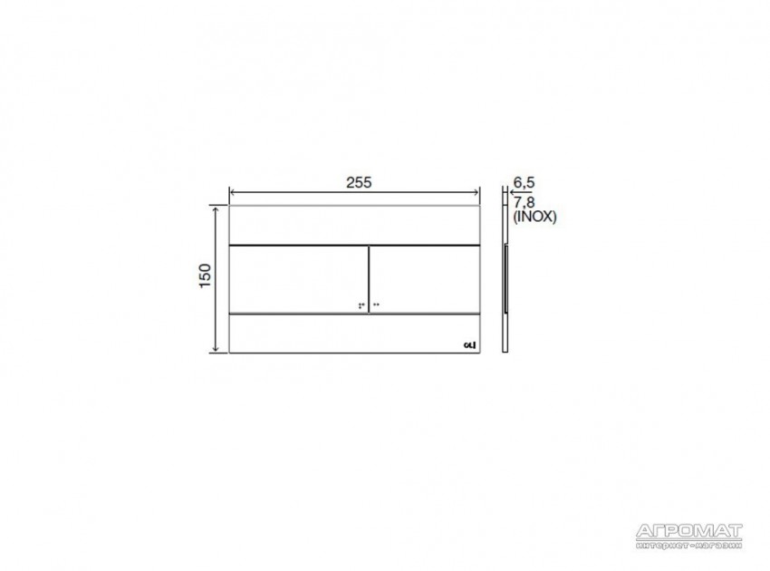 659044 Slim клавіша змиву , глянцевий хром (1 сорт) OLI фото 2