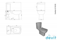 3110123 COMFORT Компакт+кришка quick-fix, soft-close (1 сорт) DEVIT