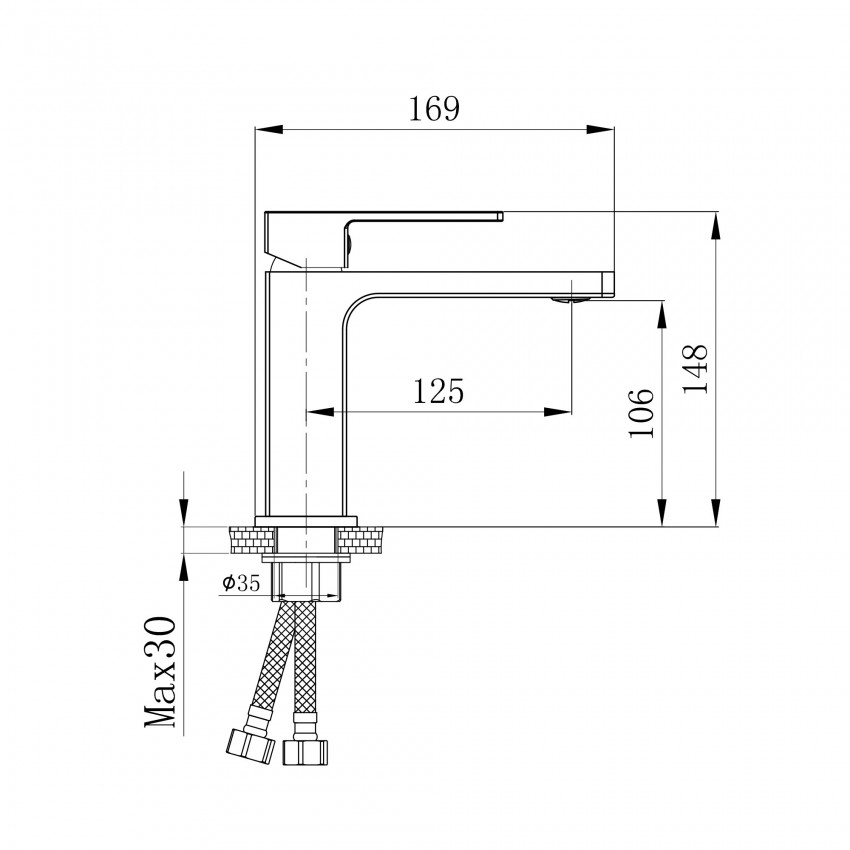 Змішувач для раковини Gemini QTGEM270CRW45675 Chrome/White Qtap QTAP фото 1