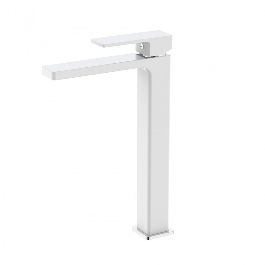 Змішувач для раковини Gemini високий QTGEM269CRW45679 Chrome/White Qtap QTAP