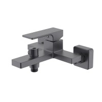 Змішувач для ванни Gemini (з душовим гарнітуром) QTGEM259GMB45684 Gunmetal Black PVD Qtap