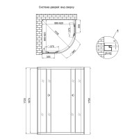 Душова кабіна Latwa SC90x90.SAT.MID.FR полукругла, для серед. піддону, висота 175 см, скло Frost 4 мм, без піддону Lidz LIDZ фото 1