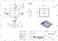 Умивальник DELLA 500 Miraggio MIRAGGIO