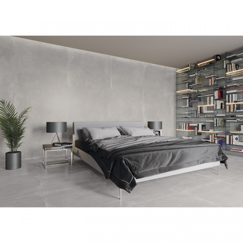 GRES MODERN CONCRETE SILKY CRISTAL SILVER LAPP (1 сорт) CERRAD фото 4