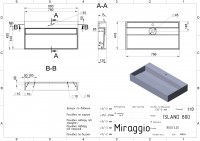 Умивальник ISLAND 800 Miraggio MIRAGGIO фото 1
