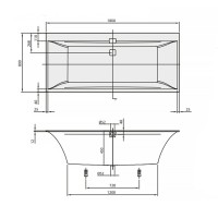 uBQ180SQE2DV-01 SQUARO EDGE 12 Ванна 180х80см, білий (1уп) (1 сорт) VILLEROY  BOCH фото 3