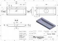 Умивальник VARNA 1000 Miraggio MIRAGGIO