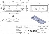 Умивальник DELLA 1200-2 Miraggio MIRAGGIO