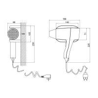 Фен із тримачем Pohodli 1200 Вт QTF1200ROP White Qtap QTAP фото 1