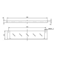 1653160B CITY Поличка, чорна матова (1 сорт) DEVIT фото 1