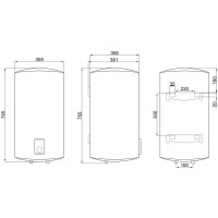 Водонагрівач електричний 50 л SLIM вертикальний, сухий ТЕН 2,0 кВт D50V20J(D)1-K Thermo Alliance Thermo Alliance фото 1