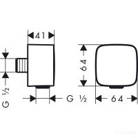 26457000 Fixfit Шлангове підключення (1 сорт) HANSGROHE