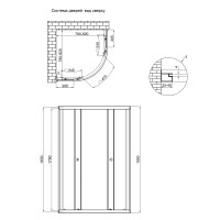 Душова кабіна Latwa SC80x80.SAT.LOW.GR полукругла, для низьк. піддону, висота 185 см, скло тон. 4 мм, без піддону Lidz LIDZ фото 1