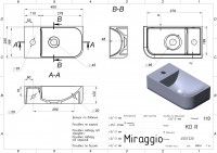 Умивальник KO R Miraggio MIRAGGIO фото 1