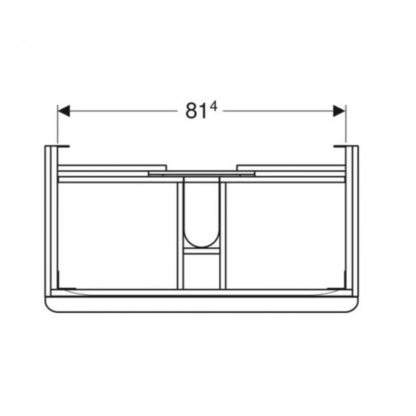 500.354.00.1 Smyle Square Шафка під умивальник 90см, з двома шухлядами, колір білий глянець (1 сорт) GEBERIT фото 4