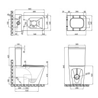 Унітаз Tern підлоговий Rimless 675x375x820 мм з сидінням Slim Duroplast/ Soft-close/ Quick relase White Qtap QTAP фото 1