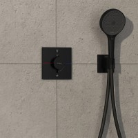 15572670 HG ShowerSelect Comfort E Зовнішня частина термостата на 2 споживачі, чорний матовий (1 сорт) HANSGROHE фото 2