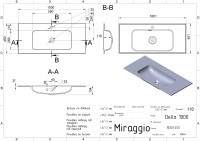 Умивальник DELLA 1000 Miraggio MIRAGGIO фото 1