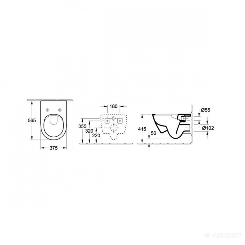 5614R201 SUBWAY 2.0 Унітаз підвісний + кришка, DirectFlush (1 сорт) VILLEROY  BOCH