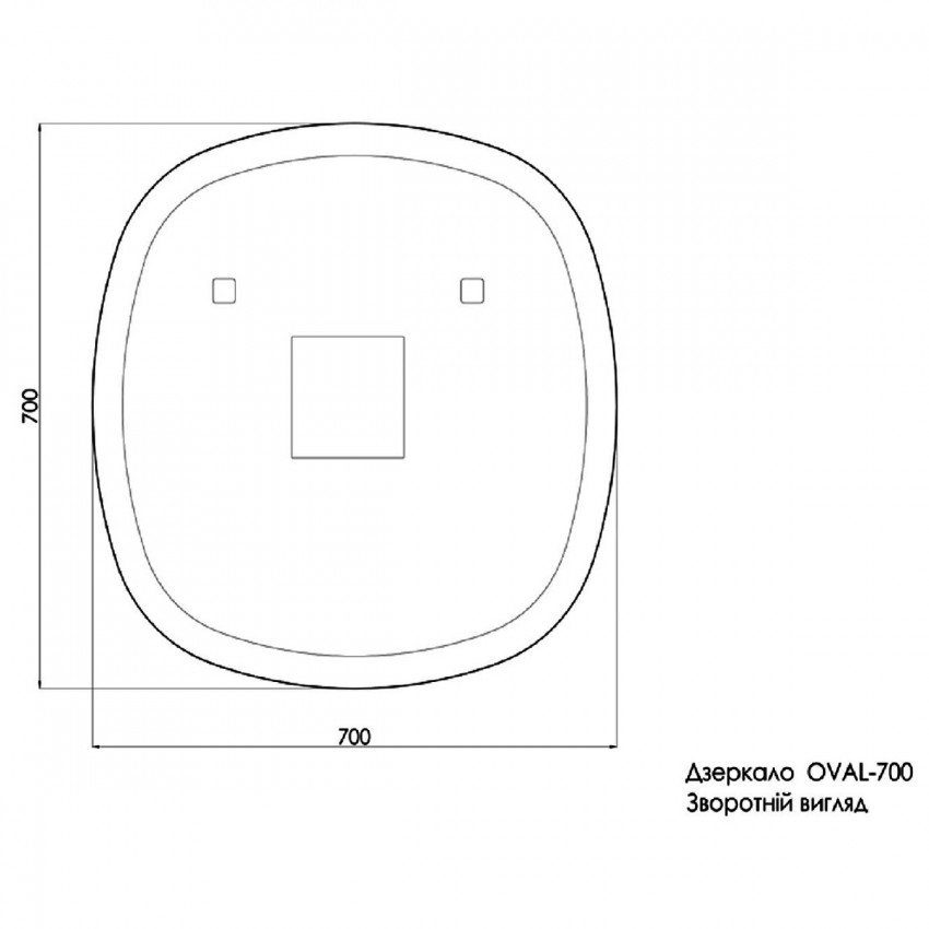 4407070 Ovale Дзеркало 700х700 з тачсенсором, LED підсвідкою та підігрівом (1 сорт) DEVIT фото 2