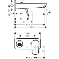 71220000 Logis Зовнішня частина змішувача д/раковини (1 сорт) HANSGROHE фото 4