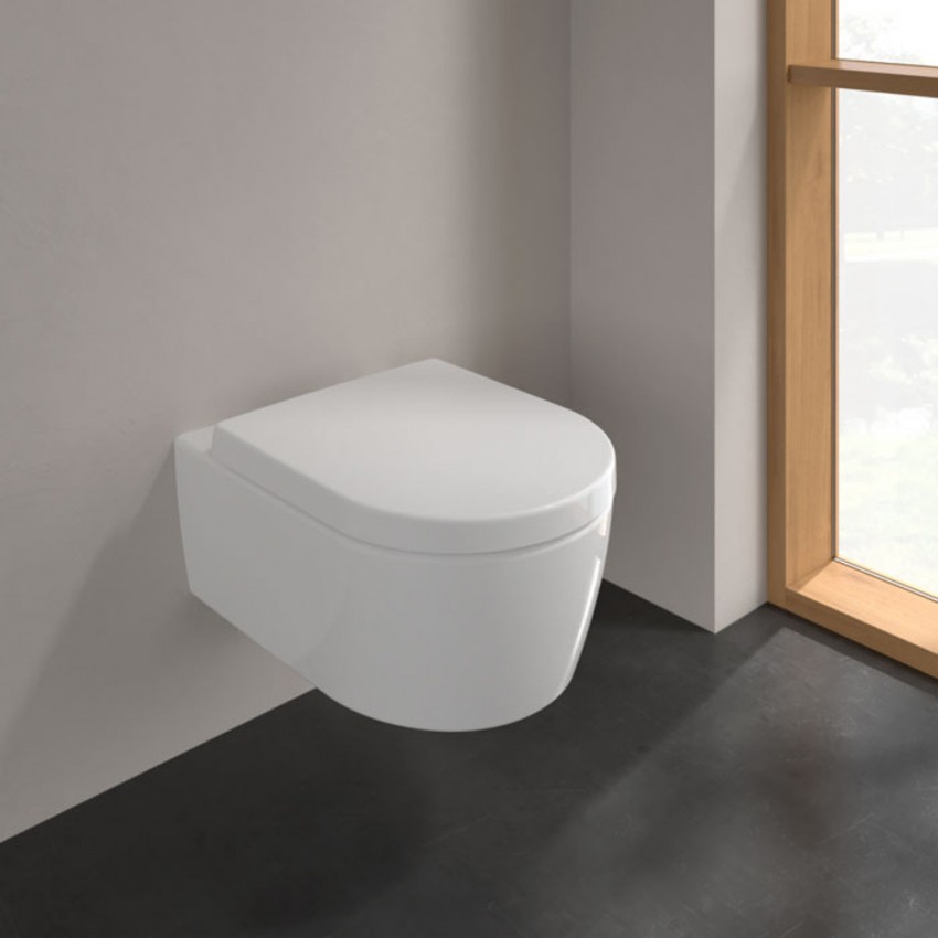 5656HR01 AVENTO Унітаз підвісний DirectFlush з кришкою QuickRelease/SoftClosing, White Alpin (1 сорт) VILLEROY  BOCH фото 2