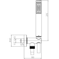 C12002C00073004 ZEN Душовий комплект зі шлангом 1500мм, чорниий мат (1 сорт) Bossini фото 1