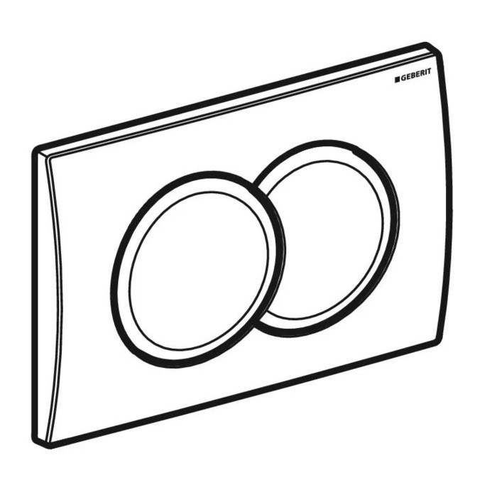 115.107.46.1 Delta01 Клавіша змиву з подвійним змивом: Матовий хром (1 сорт) GEBERIT