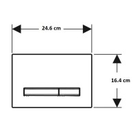 115.671.QD.2 Sigma50 Клавіша змиву для унітаза, з подвійим змивом, колір чорний хром матова (1 сорт) GEBERIT фото 1
