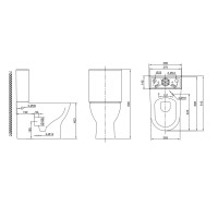 8009950 FRAME Компакт безобідковий з пластиковою кришкою soft-close, білий (1 сорт) PRIMERA фото 1