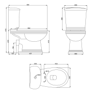 8190016 ANTIQUE Компакт+кришка soft close (3уп) (1 сорт)